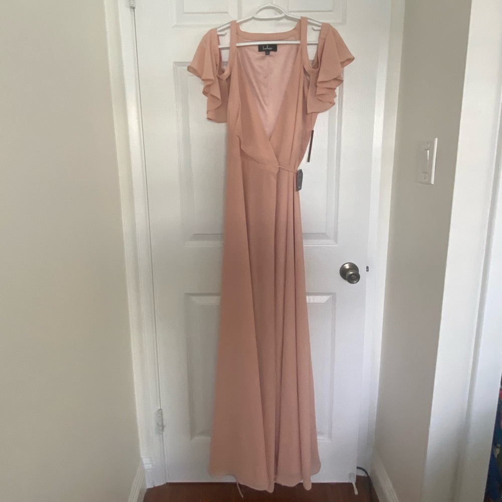 Lulu’s Maxi Dress - Easy ListeningCold-Shoulder Wrap Maxi Dress